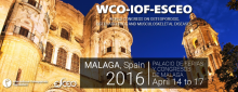 Ankündigung des Weltkongresses für Osteoporose, Osteoathritis und musko-skelettale Erkrankungen (WCO-IOF-ESCEO 2016) in Malaga (Spanien).